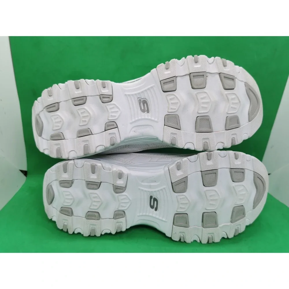 Skechers D'Lites Bright Sky Shoes Sneaker Mule Womens Size 9 White Slip On 11933